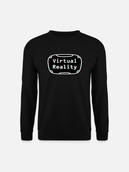 Virtual-Reality-Erlebnis - VR-Headset-Design - Unisex Pullover - Schwarz
