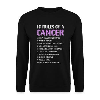Cancer Planet - Unisex Sweatshirt - black - Front - Alina (178cm) & Michal (187cm)