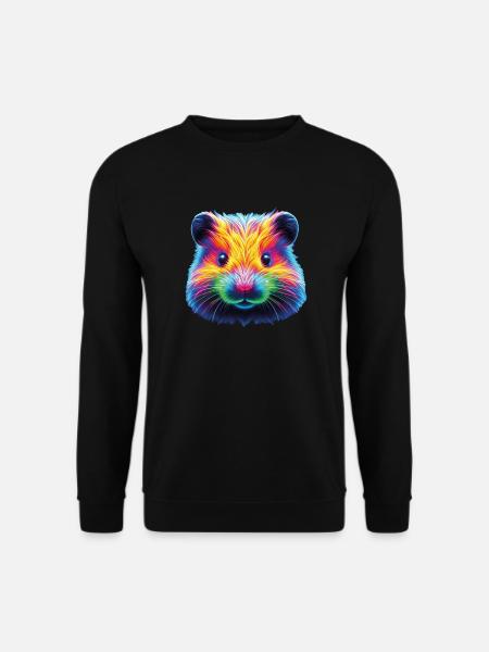 Hamster Neon Head - Unisex Sweatshirt - black