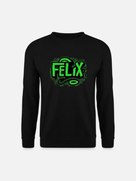 Felix Name Graffiti grün - Unisex Pullover - Schwarz