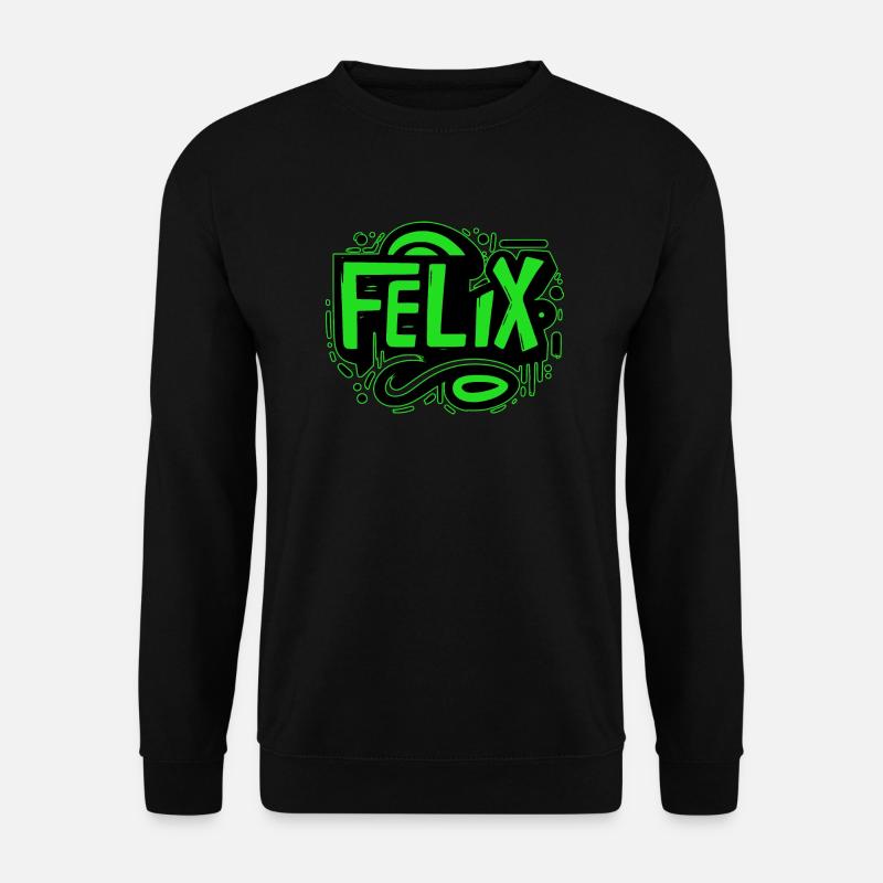 Felix Name Graffiti green - Unisex Sweatshirt - black