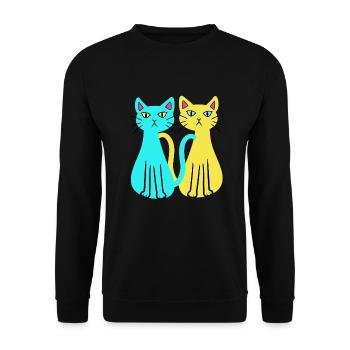 Ukraine, Domestic Cats, Cat, Animal Friend, Animal Welfare - Unisex Sweatshirt - black - Front - Alina (178cm) & Michal (187cm)