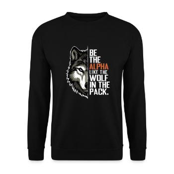 Wolf Wolves Funny Sayings Wolf Pack Animals - Unisex Sweatshirt - black - Front - Alina (178cm) & Michal (187cm)
