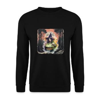 Sorcière de la forêt Halloween conte de fées personnage enfant - Sweat-shirt Unisexe - noir - Devant - Alina (178cm) & Michal (187cm)