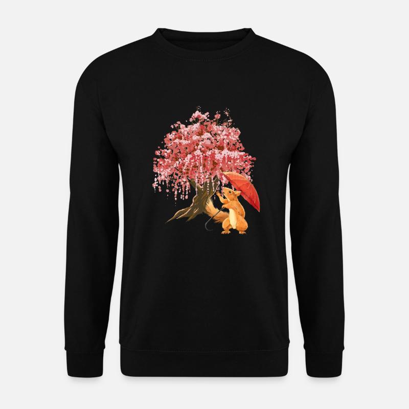 Squirrel Umbrella Forest - Unisex Sweatshirt - black