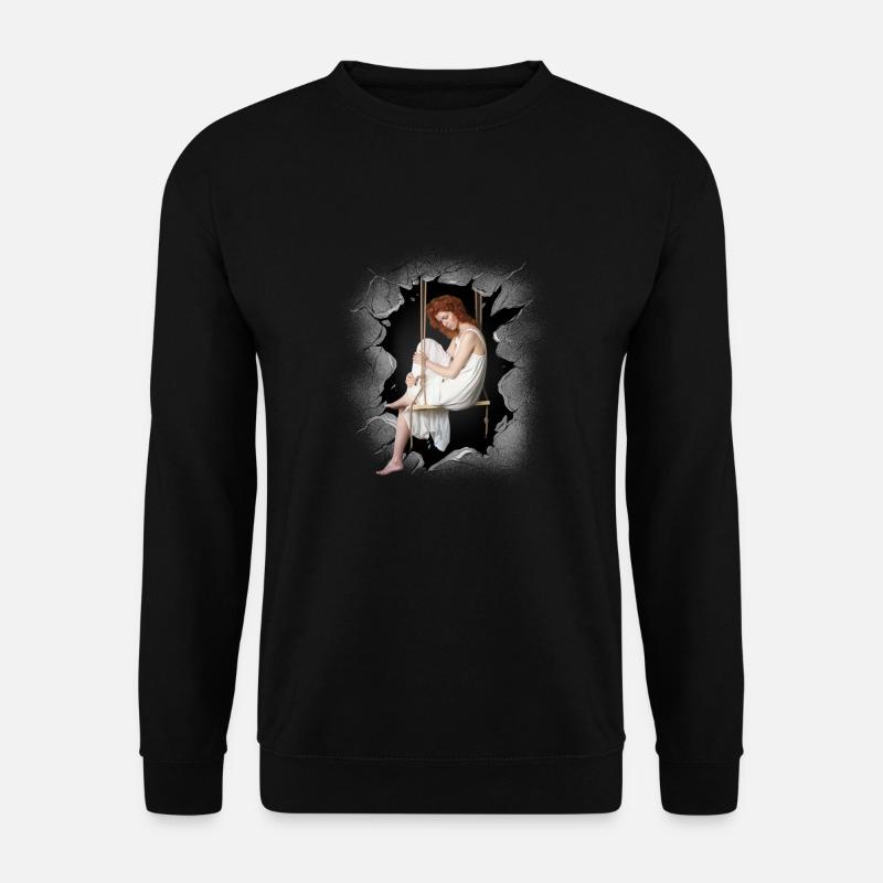 Mädchen Emotionen Gefühle Depression Trauer - Unisex Pullover - Schwarz