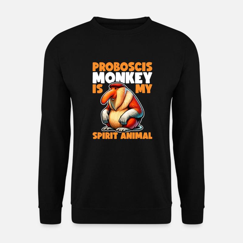 Nasenbär Affe Dabbing Affe Geschenk Affen - Unisex Pullover - Schwarz