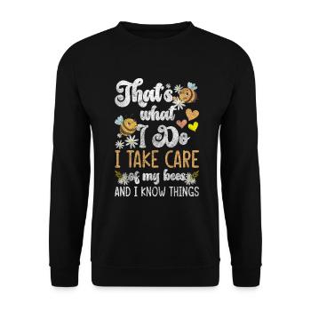 Honey Sweet Beekeeper - Unisex Sweatshirt - black - Front - Alina (178cm) & Michal (187cm)