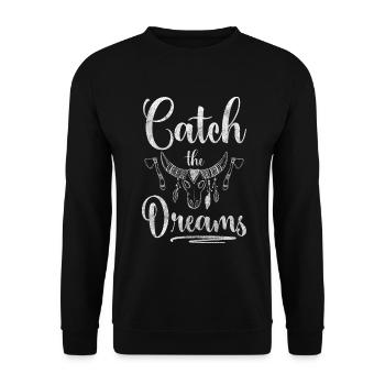 Dream Wishes Esotericism Sleeping - Unisex Sweatshirt - black - Front - Alina (178cm) & Michal (187cm)