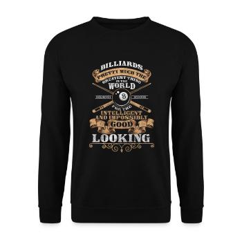 Billiard Spiel Kneipe Der Meister - Unisex Pullover - Schwarz - Vorne - Alina (178cm) & Michal (187cm)