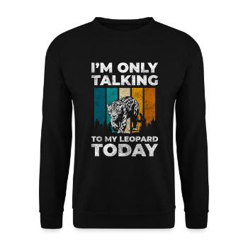 Prédateur Afrique Bien-être animal Terre - Sweat-shirt Unisexe - noir - Devant - Alina (178cm) & Michal (187cm)