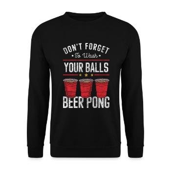 Beer Feiern Teamsport - Unisex Pullover - Schwarz - Vorne - Alina (178cm) & Michal (187cm)