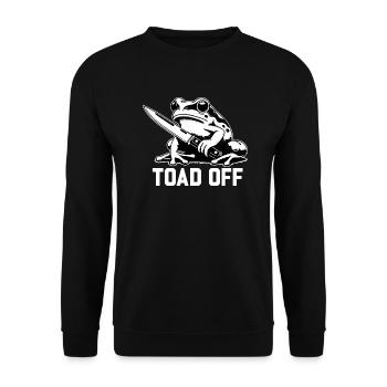 Vintage grenouille crapaud Meme grenouille ne me crapaud pas - Sweat-shirt Unisexe - noir - Devant - Alina (178cm) & Michal (187cm)