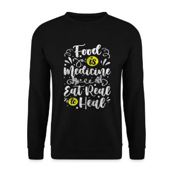 Consultant Vocation Eating Habits Conscious - Unisex Sweatshirt - black - Front - Alina (178cm) & Michal (187cm)