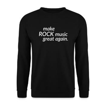 Rockmusik wieder großartig machen - Unisex Pullover - Schwarz - Vorne - Alina (178cm) & Michal (187cm)