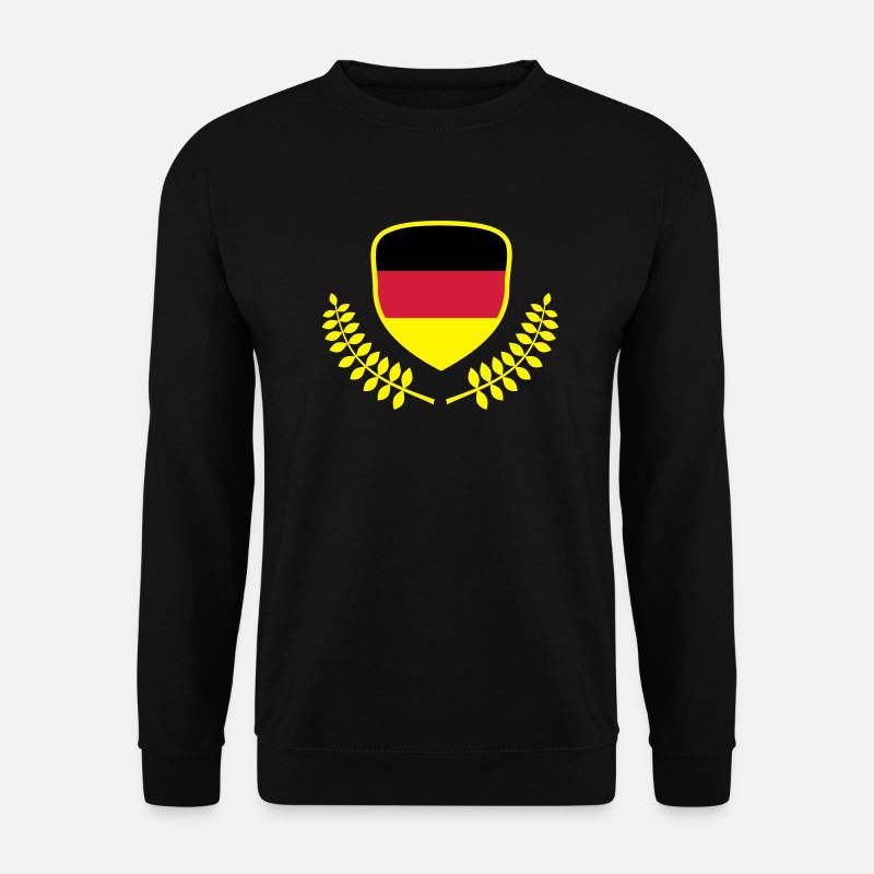 Deutschland Wappen Schild schwarz rot gold gelb - Unisex Pullover - Schwarz