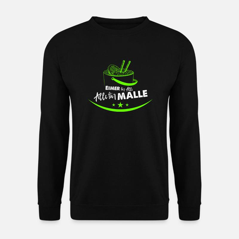 Eimer für Malle - Unisex Pullover - Schwarz