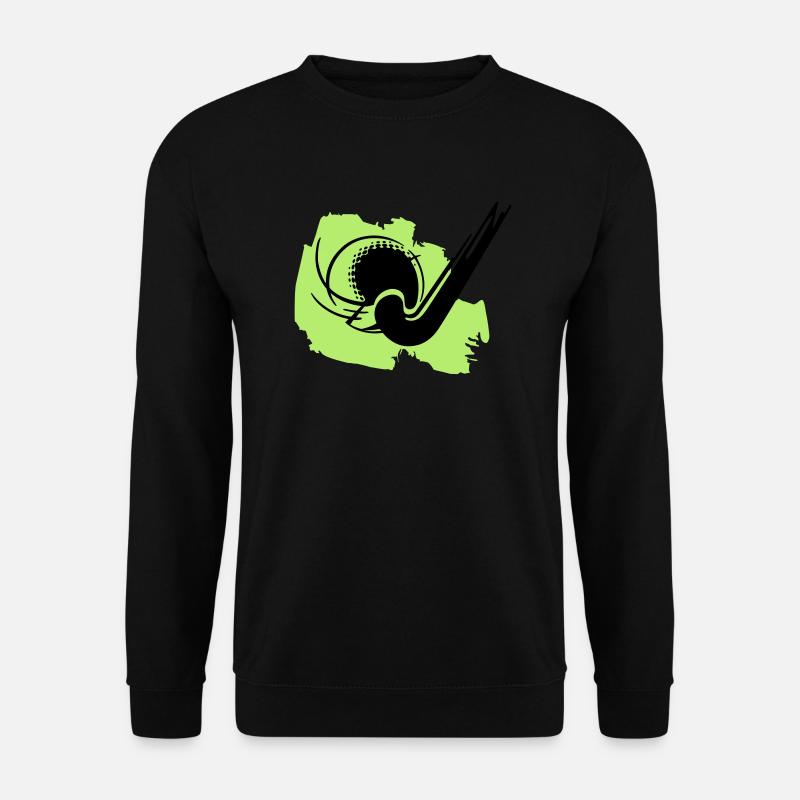 Hockeyschlaeger und Ball - Unisex Pullover - Schwarz