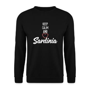 Liebe Sardinien - Unisex Pullover - Schwarz - Vorne - Alina (178cm) & Michal (187cm)