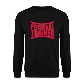 Entraîneur personnel avec logo - Sweat-shirt Unisexe - noir - Devant - Alina (178cm) & Michal (187cm)