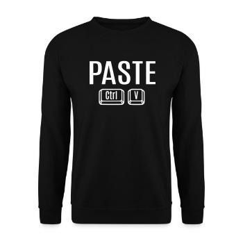 Copy Paste Ctrl + C V Vater Mutter Kind Baby Fun - Unisex Pullover - Schwarz - Vorne - Alina (178cm) & Michal (187cm)