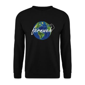Fernweh - Unisex Pullover - Schwarz - Vorne - Alina (178cm) & Michal (187cm)