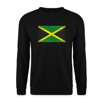 heart jamaica jamaica rasta jamaican flavour ragga - Unisex Sweatshirt - black - Front - Alina (178cm) & Michal (187cm)