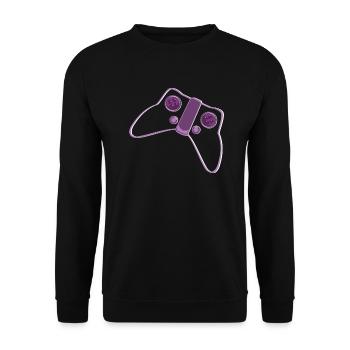 Kontroller Pink Lila - Unisex Pullover - Schwarz - Vorne - Alina (178cm) & Michal (187cm)