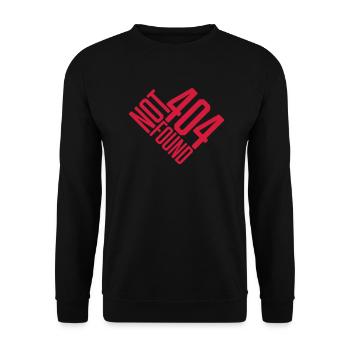 Not found 404 Error - Unisex Sweatshirt - black - Front - Alina (178cm) & Michal (187cm)