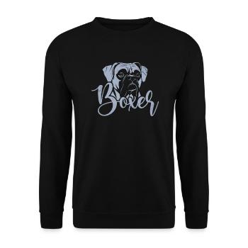 Boxer Boxer Chien Chien Chien Propriétaire Amoureux des chiens - Sweat-shirt Unisexe - noir - Devant - Alina (178cm) & Michal (187cm)