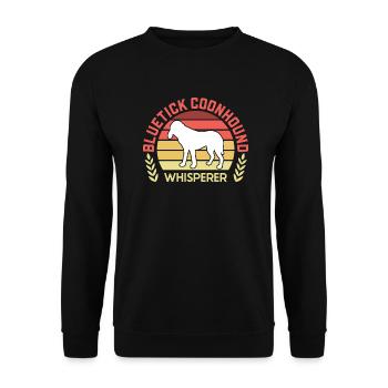 Bluetick Coonhound Gift Funny Saying - Unisex Sweatshirt - black - Front - Alina (178cm) & Michal (187cm)