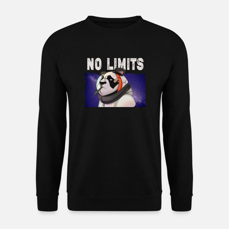 Panda sur l’espace - Sweat-shirt Unisexe - noir
