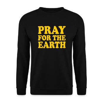 Pray for the earth - Sweat-shirt Unisexe - noir - Devant - Alina (178cm) & Michal (187cm)