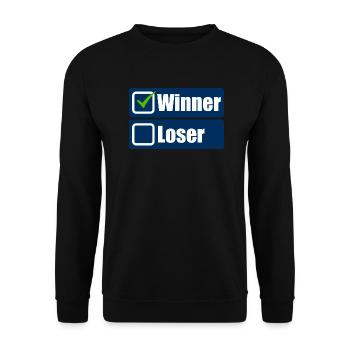 Winner - Unisex Sweatshirt - black - Front - Alina (178cm) & Michal (187cm)