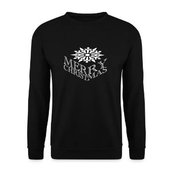 Joyeux Noël avec flocon de neige - Sweat-shirt Unisexe - noir - Devant - Alina (178cm) & Michal (187cm)