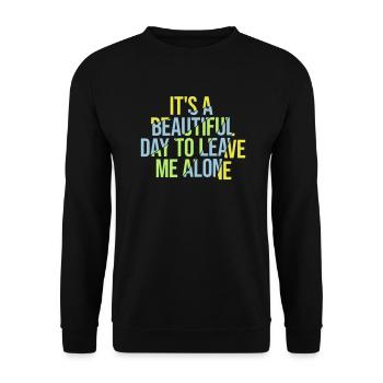 leave me alone day - Unisex Pullover - Schwarz - Vorne - Alina (178cm) & Michal (187cm)
