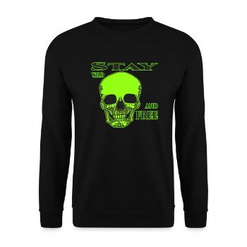 Stay Wild And Free - Unisex Pullover - Schwarz - Vorne - Alina (178cm) & Michal (187cm)
