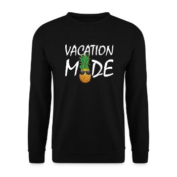 Vacation Mode Pineapple Sunglasses | Summer Cruise - Unisex Sweatshirt - black - Front - Alina (178cm) & Michal (187cm)