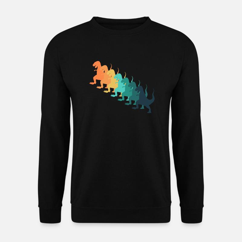 Retro-Dinosaurier - Unisex Pullover - Schwarz