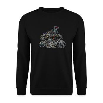 BMX - Unisex Sweatshirt - black - Front - Alina (178cm) & Michal (187cm)