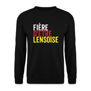 Lens football supporter or resident - Unisex Sweatshirt - black - Front - Alina (178cm) & Michal (187cm)