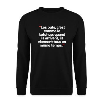 Citation célèbre footballeur - Sweat-shirt Unisexe - noir - Devant - Alina (178cm) & Michal (187cm)