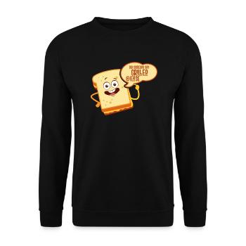 Quelqu’un a-t-il dit sandwich au fromage grillé - Sweat-shirt Unisexe - noir - Devant - Alina (178cm) & Michal (187cm)