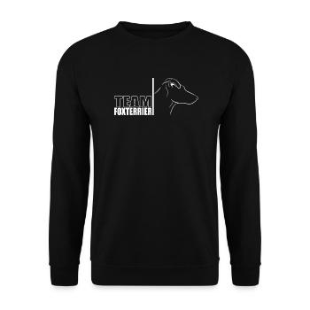 TEAM Fox Terrier Chien Chien Wilsigns - Sweat-shirt Unisexe - noir - Devant - Alina (178cm) & Michal (187cm)