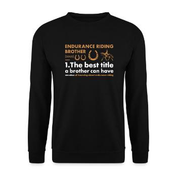Rider Brother Definition Endurance Riding - Unisex Pullover - Schwarz - Vorne - Alina (178cm) & Michal (187cm)