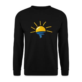 Sonnenuntergang - Unisex Pullover - Schwarz - Vorne - Alina (178cm) & Michal (187cm)