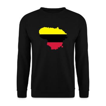 Lithuania - Unisex Sweatshirt - black - Front - Alina (178cm) & Michal (187cm)