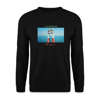 Summer Vibes - Unisex Sweatshirt - black - Front - Alina (178cm) & Michal (187cm)