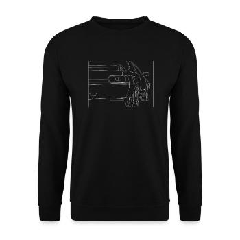 Skyline GT-R R32 - Unisex Pullover - Schwarz - Vorne - Alina (178cm) & Michal (187cm)