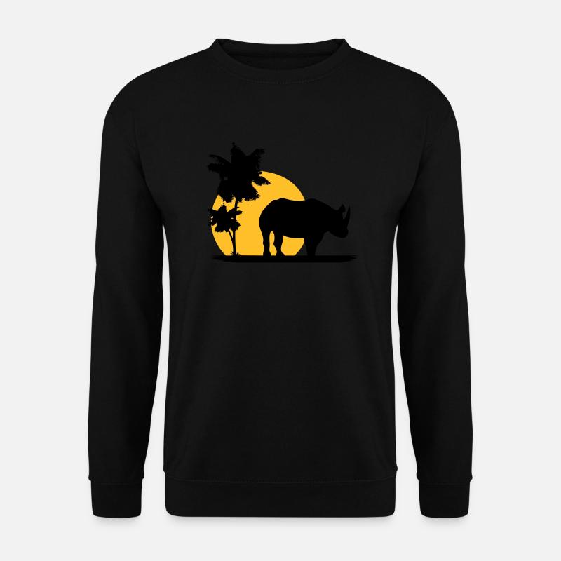 Nashorn - Afrika - Rhino - Africa - Unisex Pullover - Schwarz
